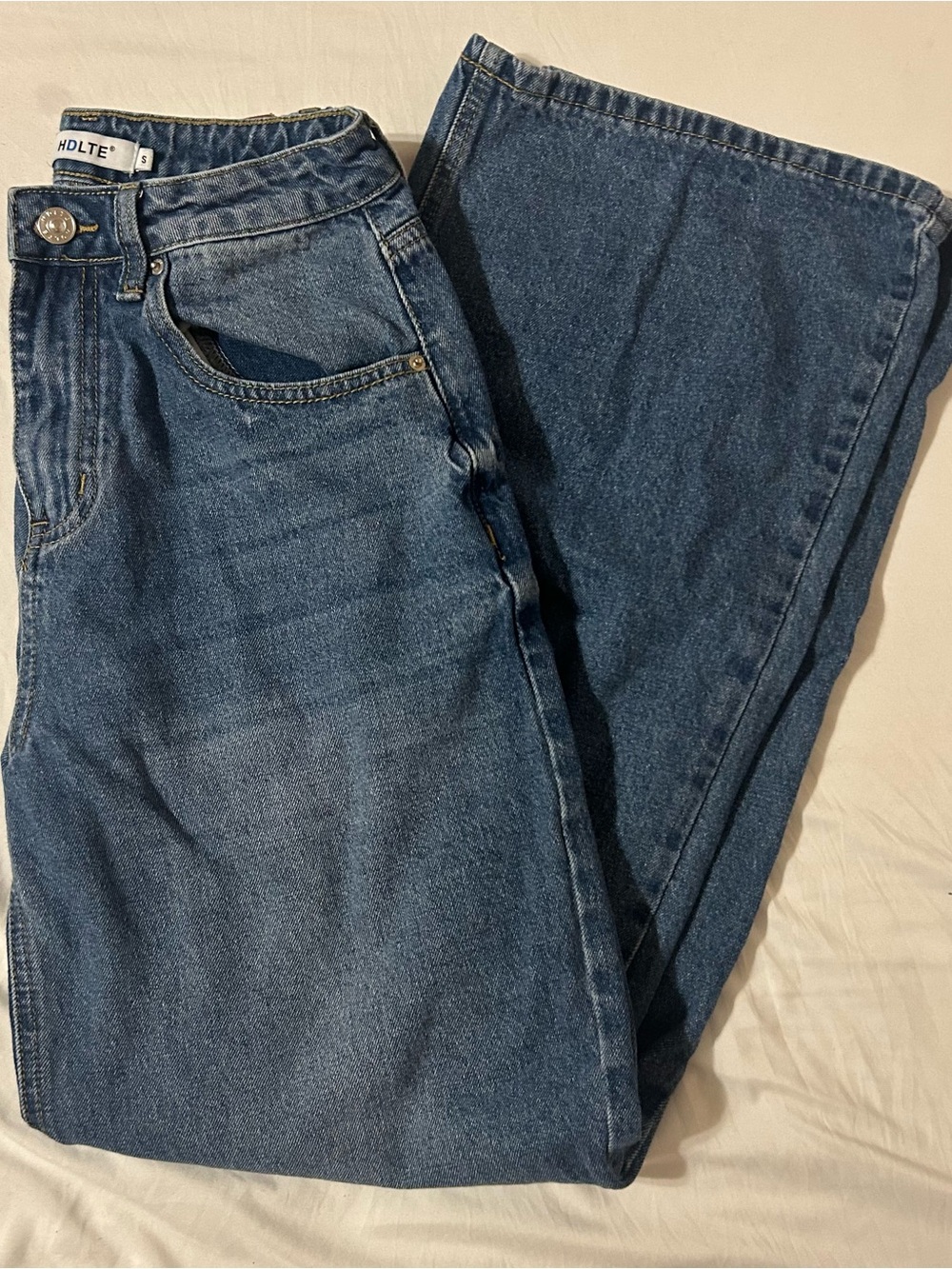 Women's Blue Wide Leg Jeans